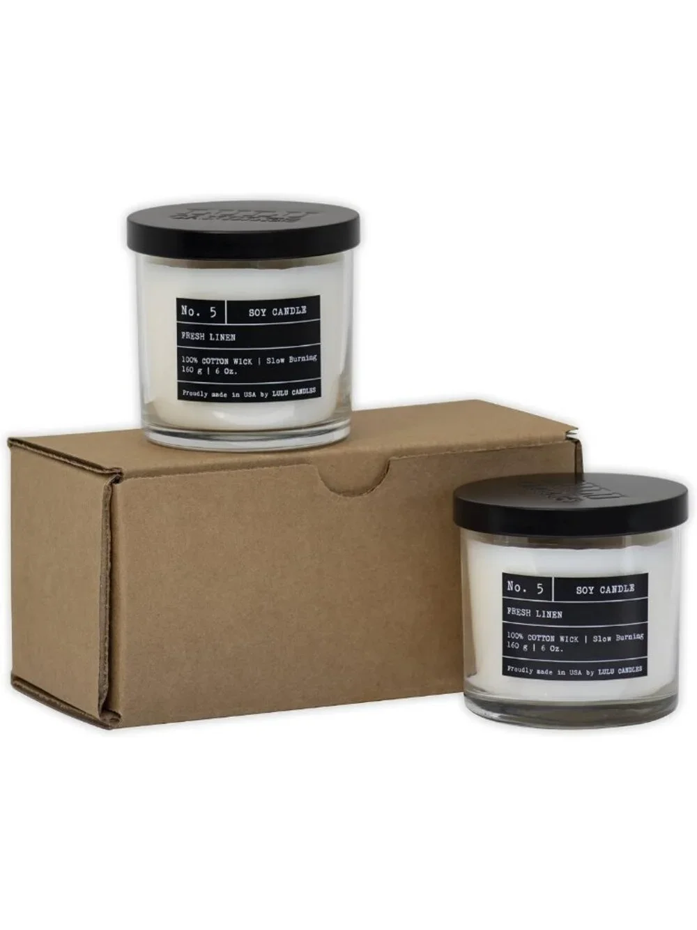 Luxury Scented Soy Candles | Jasmine Oud Sandalwood | Hand Poured 6 Oz 2 Pack